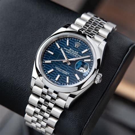 rolex dj 36 blue dial|Rolex oyster steel dial.